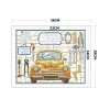 Car Repair Shop - 14CT Stamped Cross Stitch - 36*28cm