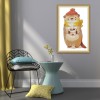 Bear with teacup - 14CT Stamped Cross Stitch - 29x42cm