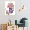 Bird and vase - 14CT Stamped Cross Stitch - 28x35cm