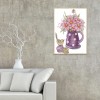 Bird and vase - 14CT Stamped Cross Stitch - 28x35cm