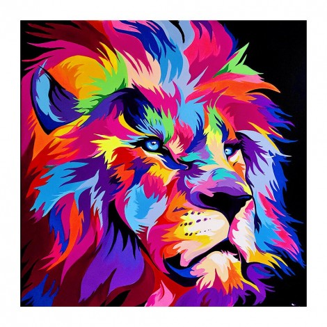 11CT Needlework Stamped Canvas Kit DIY Cross Stitch Print (MTL024 Lion)