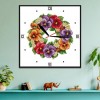 Brightly Popped Clock - 14CT Stamped Cross Stitch - 28*28cm