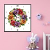 Brightly Popped Clock - 14CT Stamped Cross Stitch - 28*28cm
