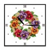 Brightly Popped Clock - 14CT Stamped Cross Stitch - 28*28cm
