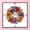 Brightly Popped Clock - 14CT Stamped Cross Stitch - 28*28cm