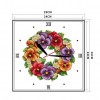Brightly Popped Clock - 14CT Stamped Cross Stitch - 28*28cm