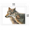 Wolf Kiss - 14CT Stamped Cross Stitch - 41*35cm