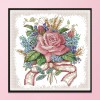 Bouquet Of Flowers - 14CT Stamped Cross Stitch - 27x27cm