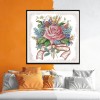 Bouquet Of Flowers - 14CT Stamped Cross Stitch - 27x27cm