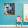 Blue rose in the grid - 11CT Stamped Cross Stitch - 27*29cm