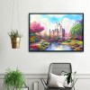 11CT Artwork Cross Stitch Canvas Stamped DIY Needlework Kit (FJ0664 Castle)