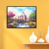 11CT Artwork Cross Stitch Canvas Stamped DIY Needlework Kit (FJ0664 Castle)