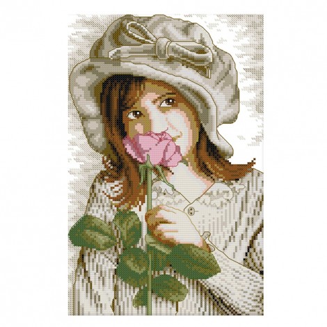 14CT Stamped Cross Stitch Kits Needlework DIY Lady Embroidery Craft (RA100)