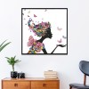 Woman In Flowers - 14CT Stamped Cross Stitch - 71x71cm