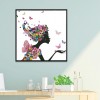 Woman In Flowers - 14CT Stamped Cross Stitch - 71x71cm