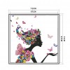 Woman In Flowers - 14CT Stamped Cross Stitch - 71x71cm