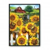 11CT Cross Stitch Kit Garden Sunflower Printed Embroidery DIY Sets (SZX25)