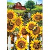 11CT Cross Stitch Kit Garden Sunflower Printed Embroidery DIY Sets (SZX25)