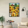 11CT Cross Stitch Kit Garden Sunflower Printed Embroidery DIY Sets (SZX25)