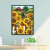 11CT Cross Stitch Kit Garden Sunflower Printed Embroidery DIY Sets (SZX25)