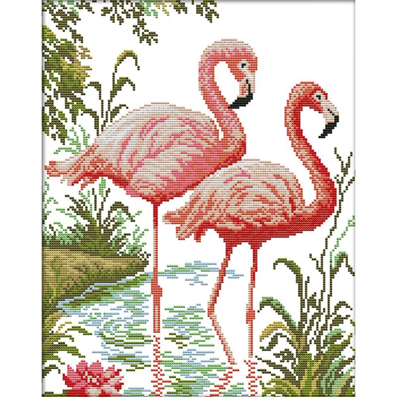 Two Flamingos - 14CT...