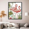 Two Flamingos - 14CT Stamped Cross Stitch - 40*33cm