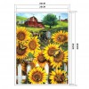 11CT Cross Stitch Kit Garden Sunflower Printed Embroidery DIY Sets (SZX25)