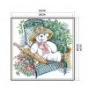 Elegant Little White Bear - 14CT Stamped Cross Stitch - 32x31cm