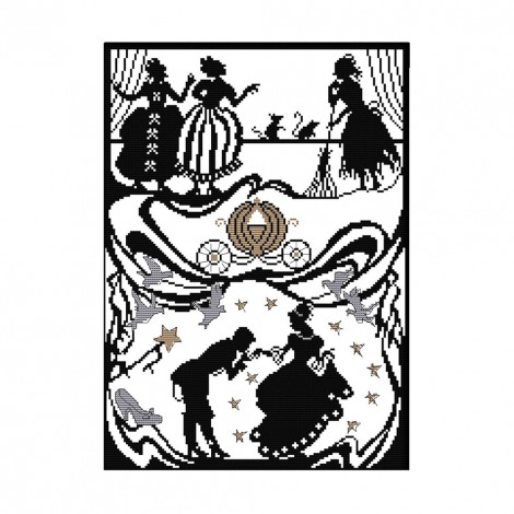 Cinderella - 14CT Stamped Cross Stitch - 44*33cm