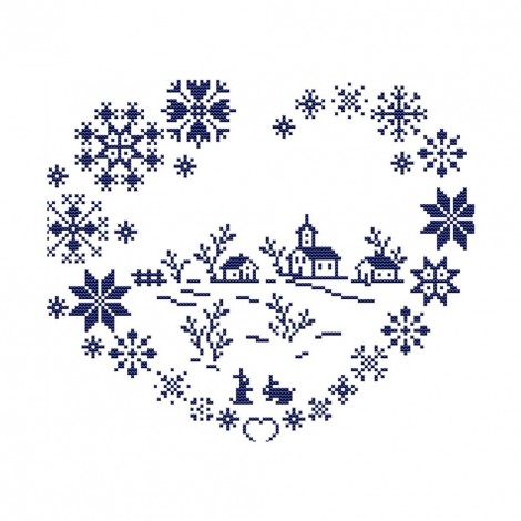 14CT Stamped Cross Stitch Kits Festival  32*28cm