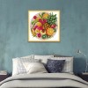 Peaches On Dish - 14CT Stamped Cross Stitch - 34x34cm