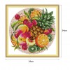 Peaches On Dish - 14CT Stamped Cross Stitch - 34x34cm