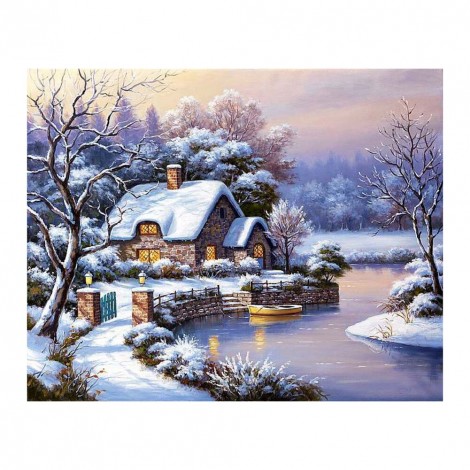 14CT Counted DIY Cross Stitch Landscape Needlework Kit (VS-0143)