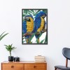 Blue head parrot - 14CT Stamped Cross Stitch - 19*28cm