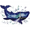 The world of whales - 14CT Stamped Cross Stitch - 35*26cm