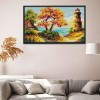 Autumn By The Sea - 14CT Stamped Cross Stitch - 40x26cm