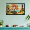Autumn By The Sea - 14CT Stamped Cross Stitch - 40x26cm