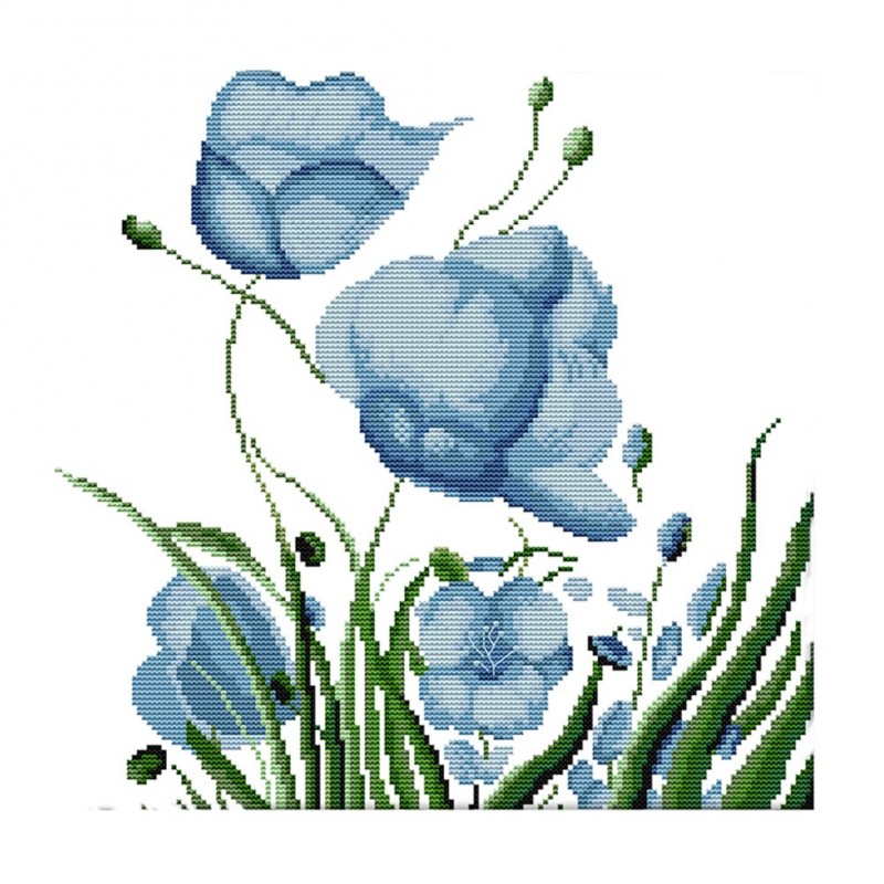 Blue Flower - 14CT S...
