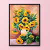 11CT Cross Stitch Kit Sunflower Vase Printed Embroidery DIY Sets (SZX02)