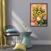 11CT Cross Stitch Kit Sunflower Vase Printed Embroidery DIY Sets (SZX02)