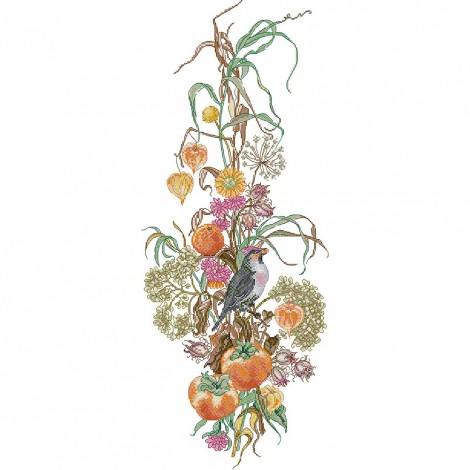 Autumn - 14CT Stamped Cross Stitch - 29x64cm