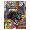 Black Cat - 14CT Stamped Cross Stitch - 22*30cm