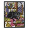 Black Cat - 14CT Stamped Cross Stitch - 22*30cm