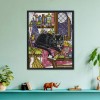 Black Cat - 14CT Stamped Cross Stitch - 22*30cm