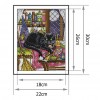 Black Cat - 14CT Stamped Cross Stitch - 22*30cm