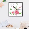 Clock Kit DIY Canvas Cross Stitch 14CT Stamp Needlework (G121 Pink Flower)
