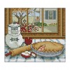 Autumn Outside The Window - 14CT Stamped Cross Stitch - 22x20cm