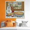 Autumn Outside The Window - 14CT Stamped Cross Stitch - 22x20cm