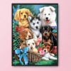 Animals 14CT Stamped Cross Stitch Needlework Embroidery (SZX038 Puppies)