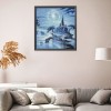 Blue Moon Night - 11CT Stamped Cross Stitch - 54x57cm